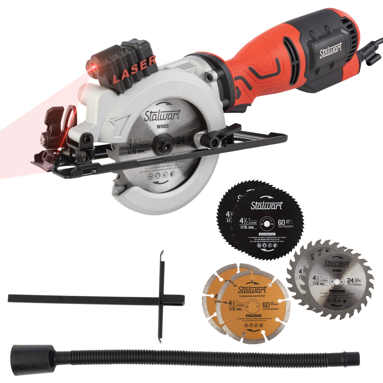 Mini Circular Saw 5.8 Amp 4.5 Inch Electric With 6 Blades And Laser Guide